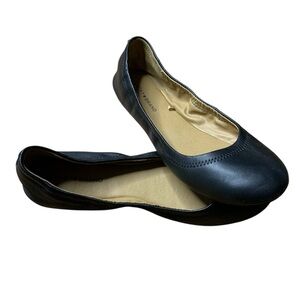 Lucky Brand Black Leather Emmie Ballet Flats - Size 8M/39
